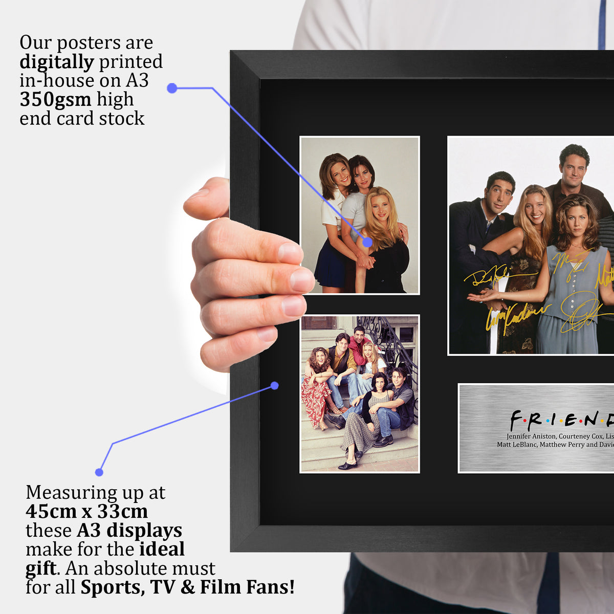 Friends A3 framed print, view 3