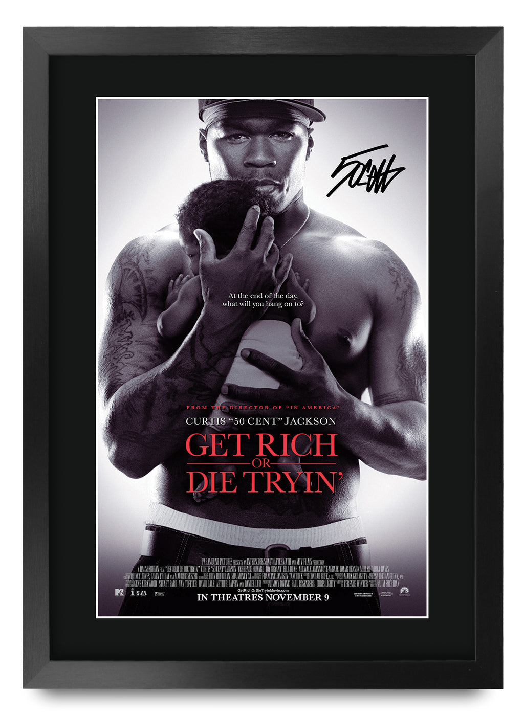 Get Rich or Die Tryin 50 Cent A3 framed print