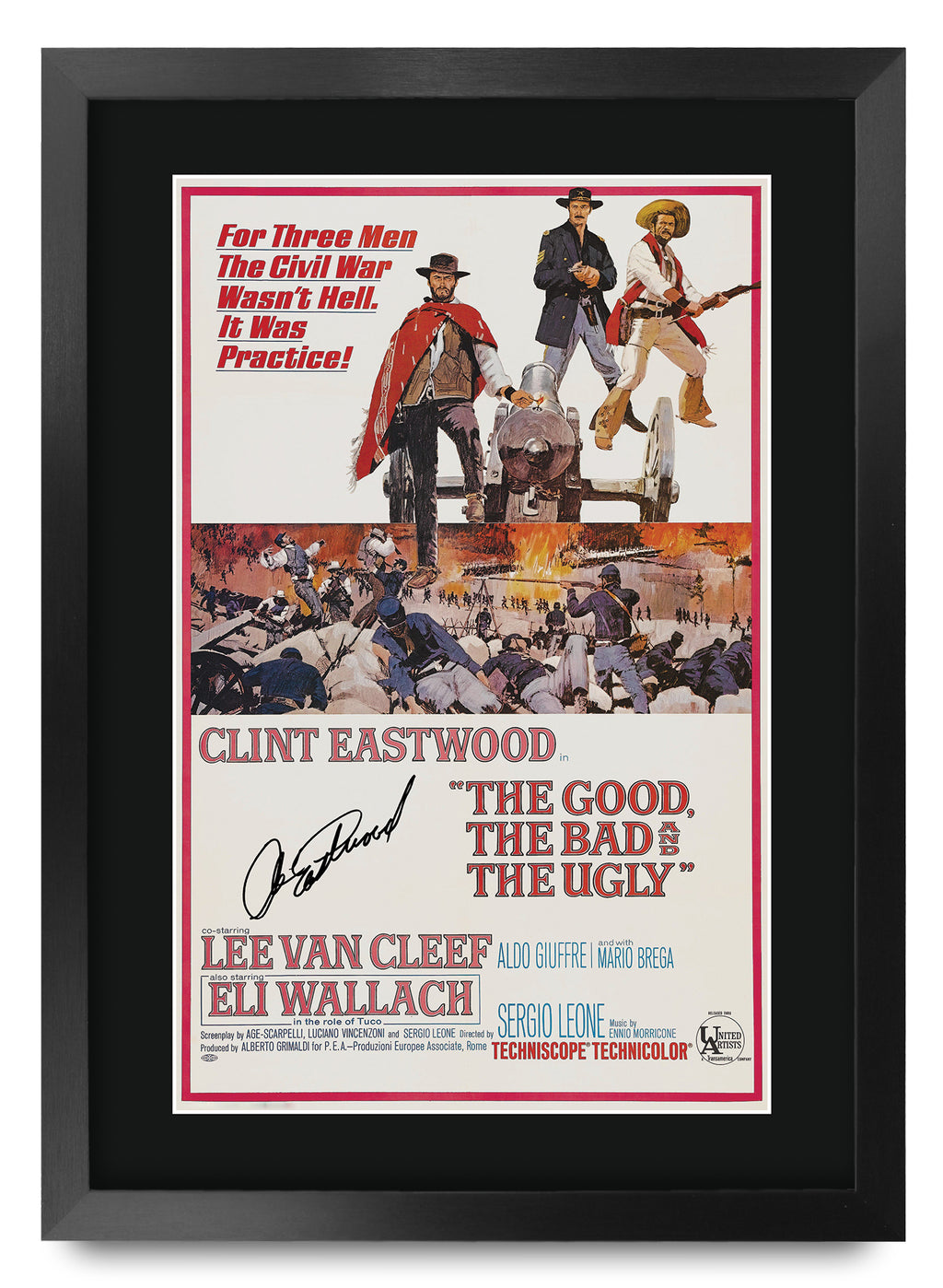 The Good, The Bad & The Ugly Movie Poster Clint Eastwood A3 framed print