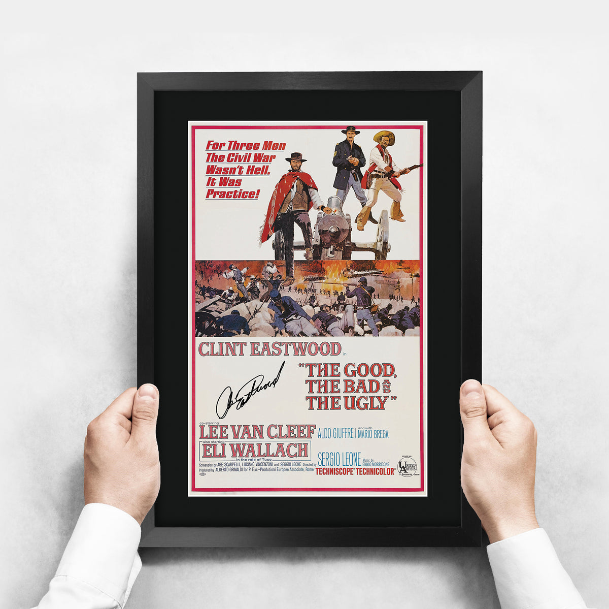 The Good, The Bad & The Ugly Movie Poster Clint Eastwood A3 framed print, view 3