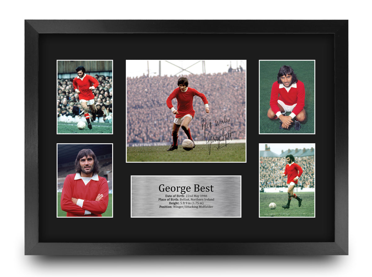 George Best Manchester Red A3 framed print