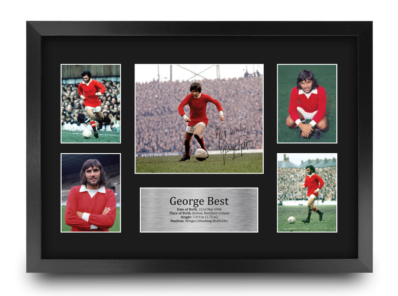 George Best Manchester United A3 Framed Print