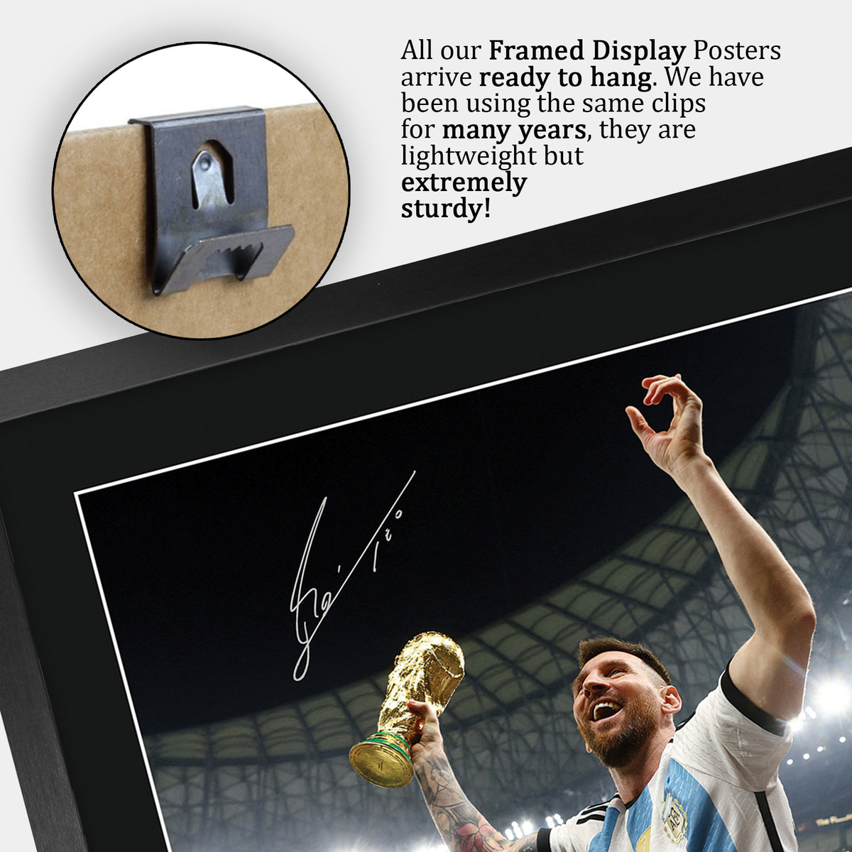 Lionel Messi A3 framed print, view 5