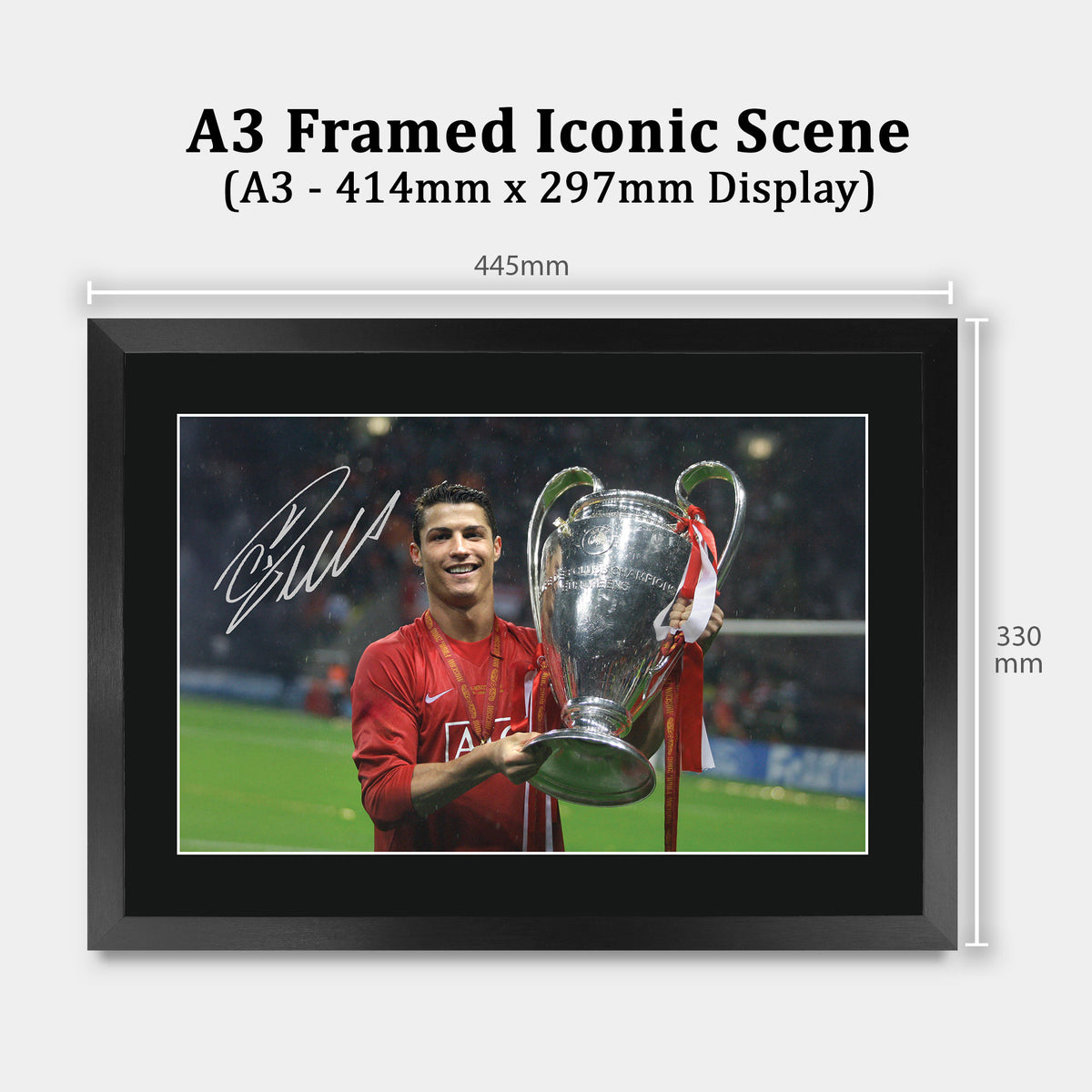 Cristiano Ronaldo A3 framed print, view 2
