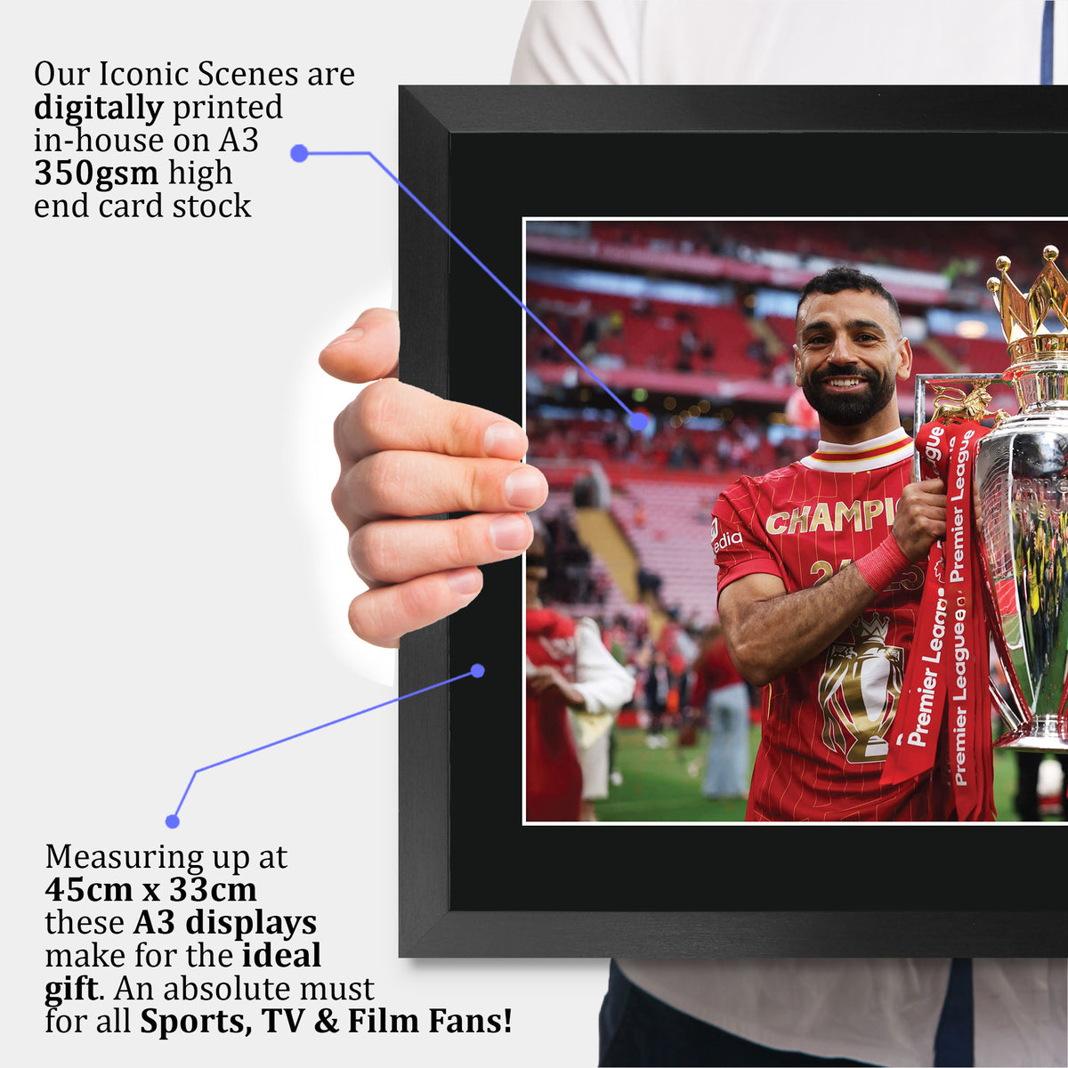 Mo Salah A3 framed print, view 3