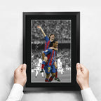 Ronaldinho & Messi A3 framed print, view 3
