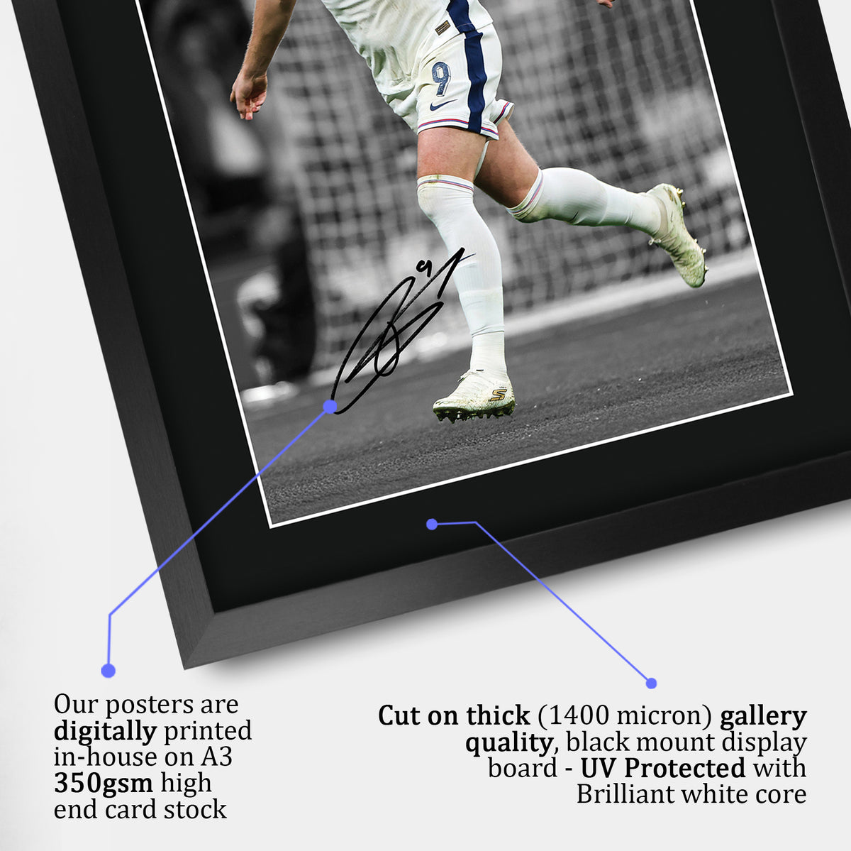 Harry Kane England A3 framed print, view 4