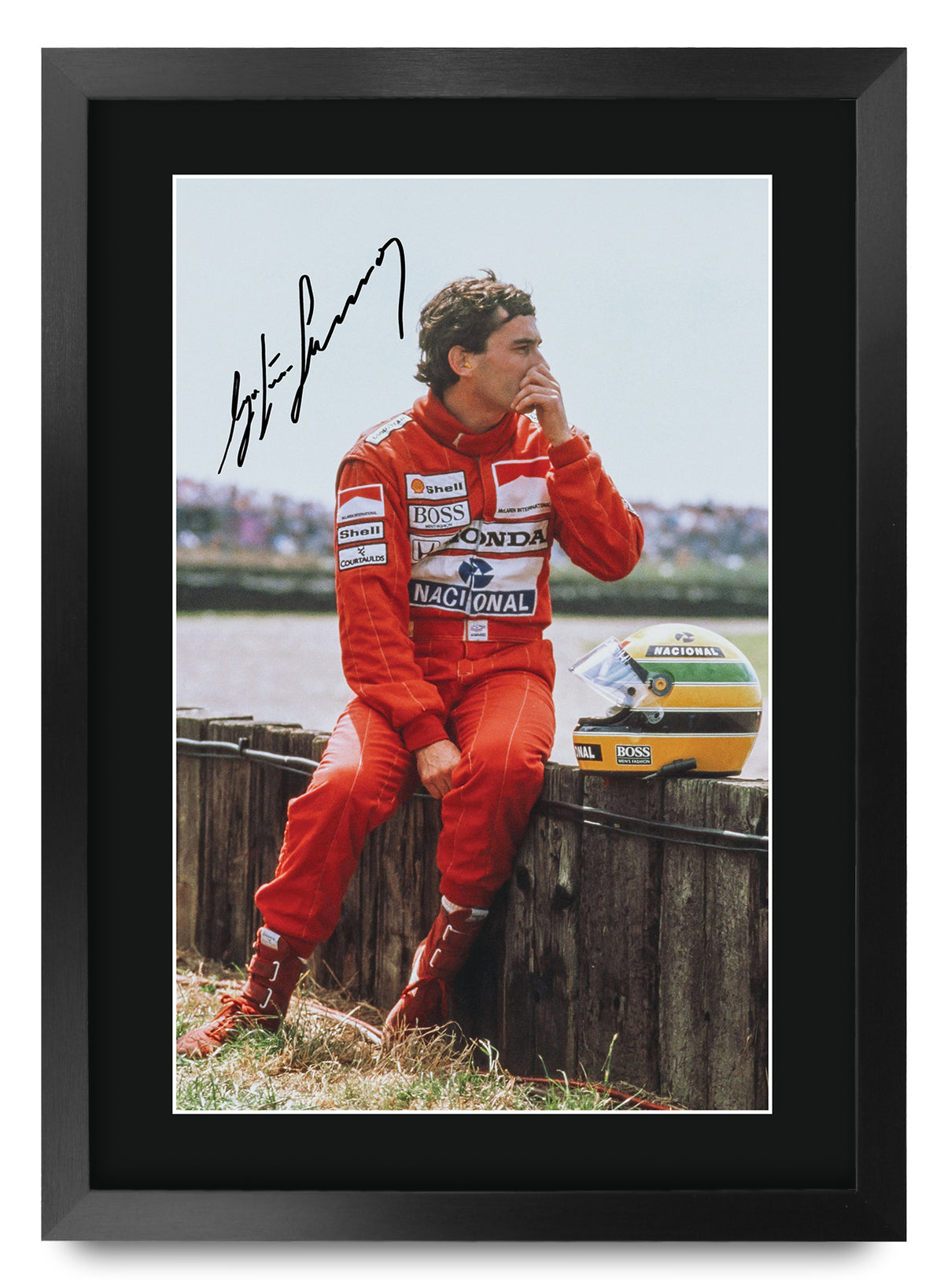 Ayrton Senna True Icon A3 framed print