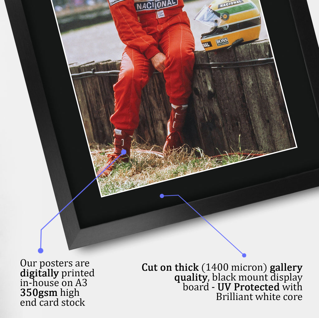Ayrton Senna True Icon A3 framed print, view 4