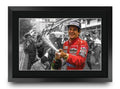 Ayrton Senna Contrast Icon A3 framed print
