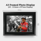 Ayrton Senna Contrast Icon A3 framed print, view 2