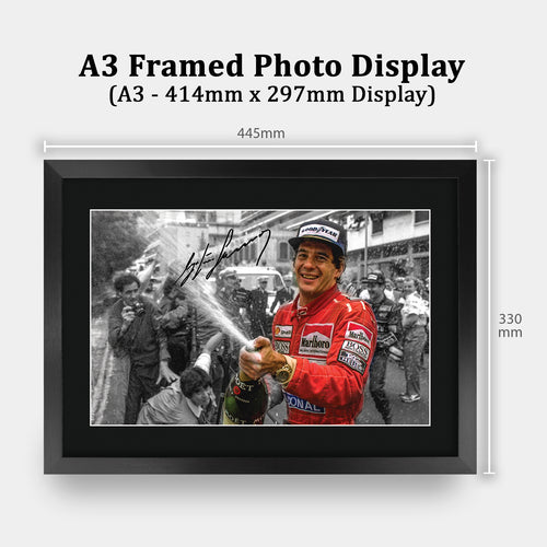 Ayrton Senna Contrast Icon A3 framed print, view 2