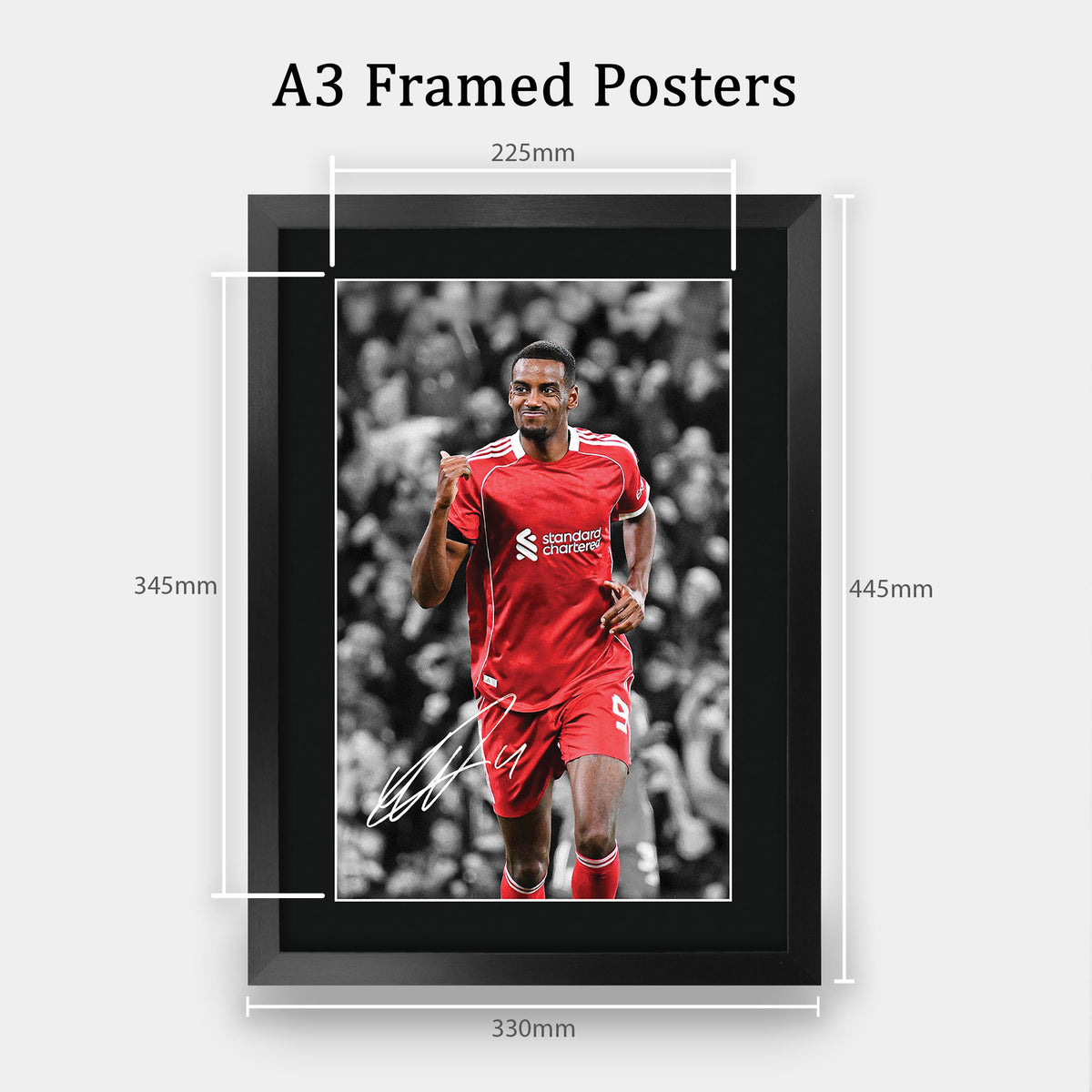 Alexander Isak Contrast Icon A3 framed print, view 2