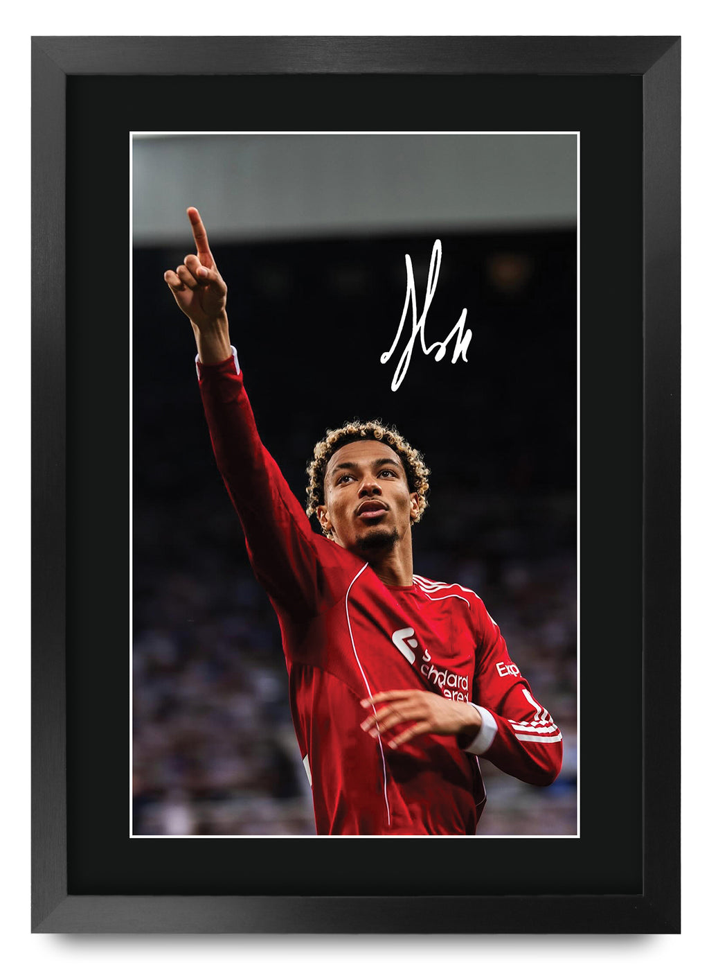 Hugo Ekitike Contrast Icon A3 framed print