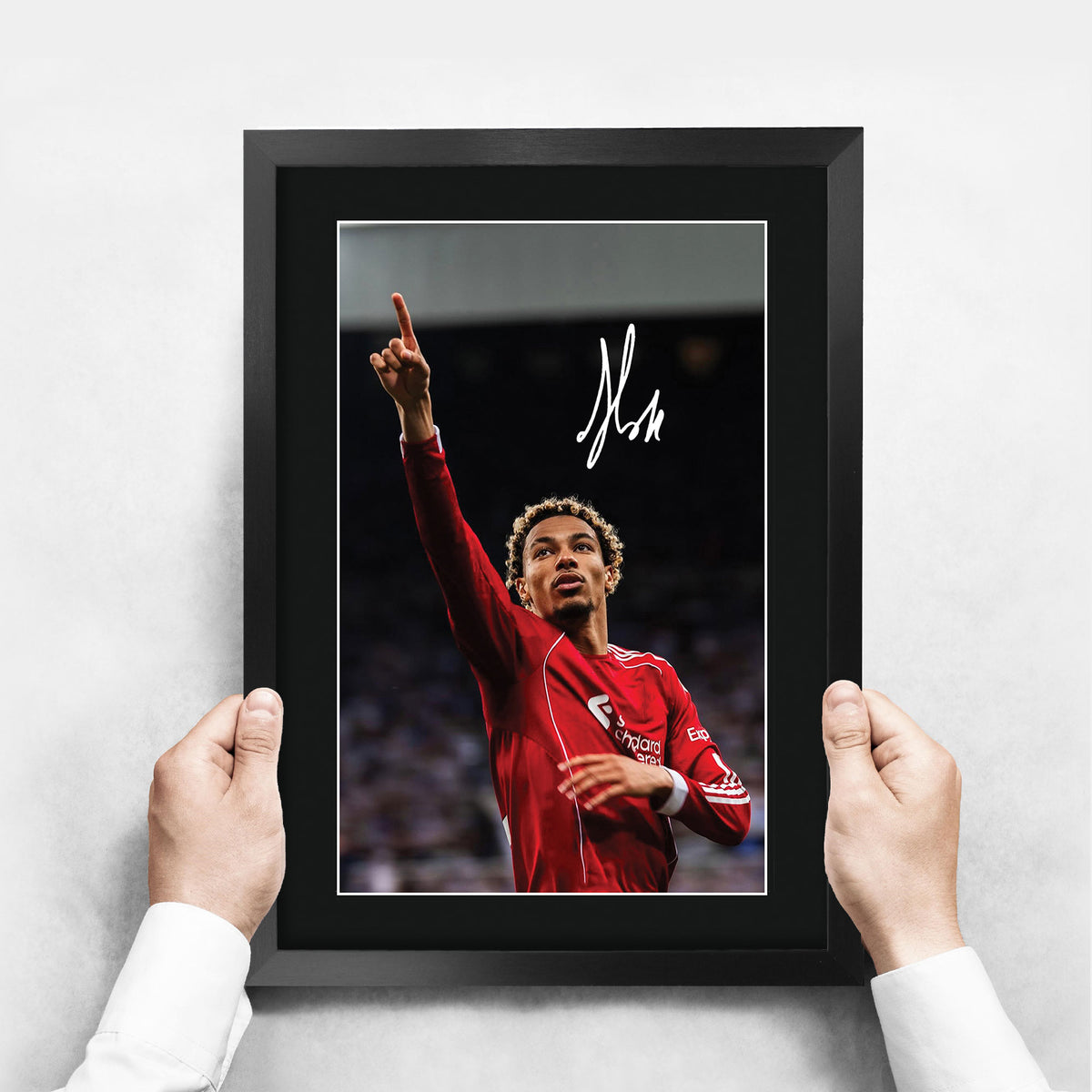 Hugo Ekitike Contrast Icon A3 framed print, view 3