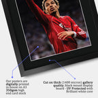 Hugo Ekitike Contrast Icon A3 framed print, view 4