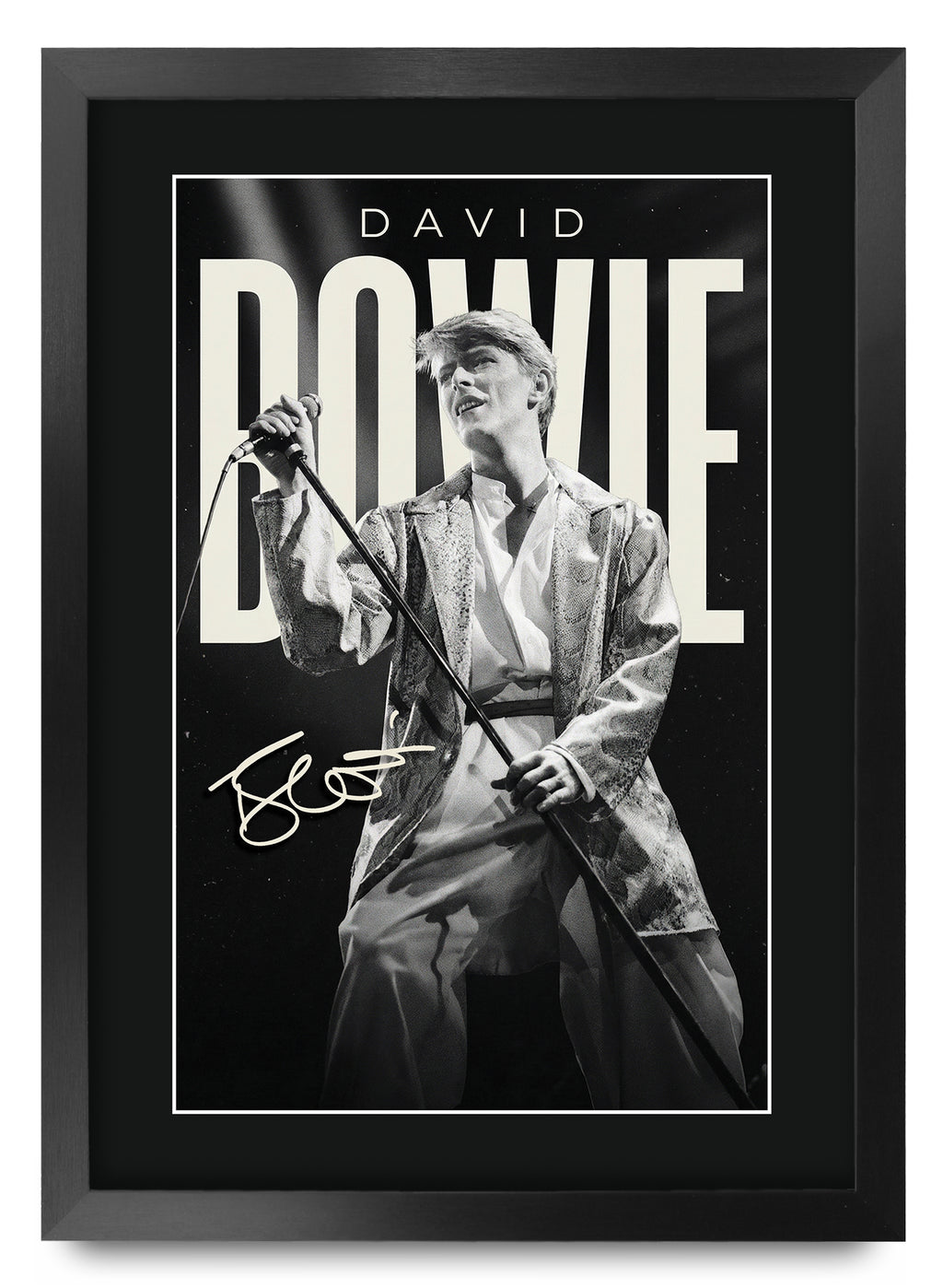 David Bowie Contrast Icon A3 framed print