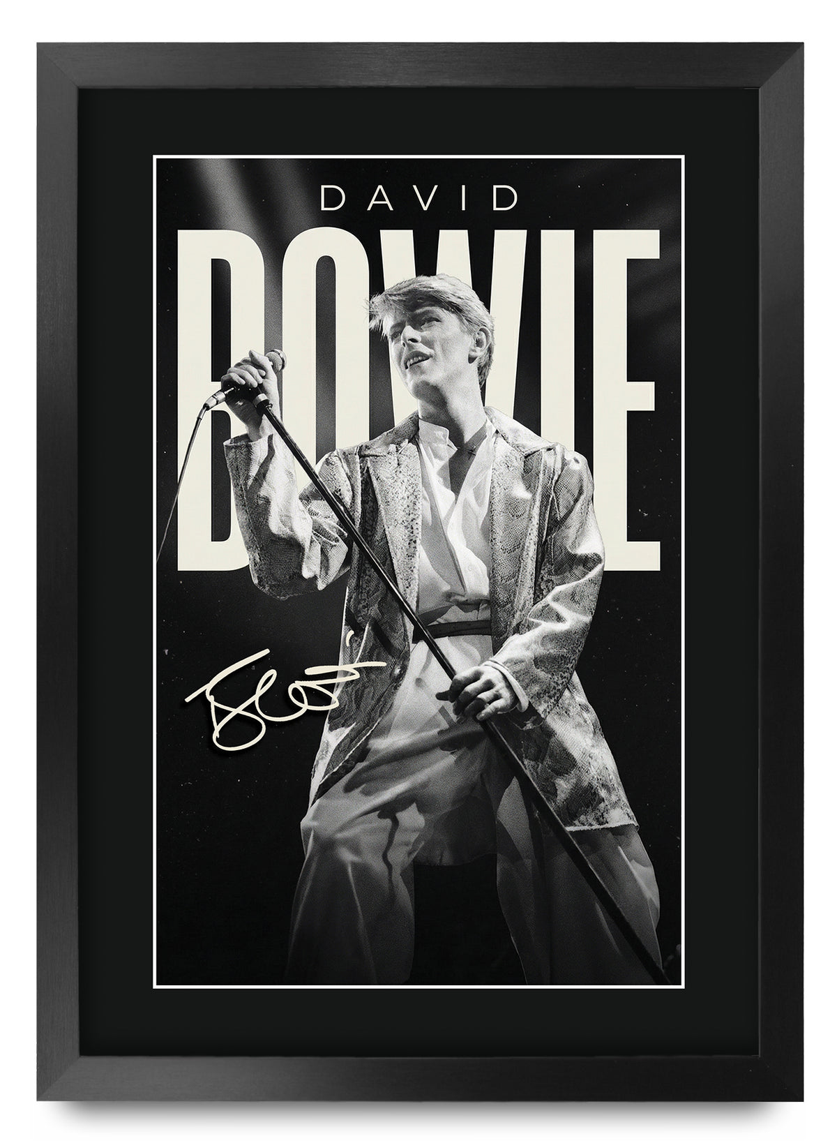 David Bowie Contrast Icon A3 framed print