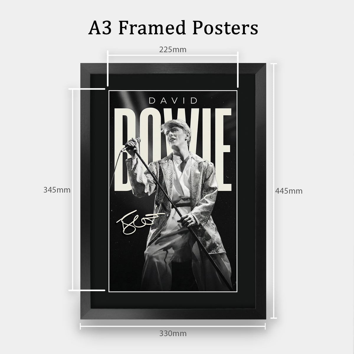 David Bowie Contrast Icon A3 framed print, view 2