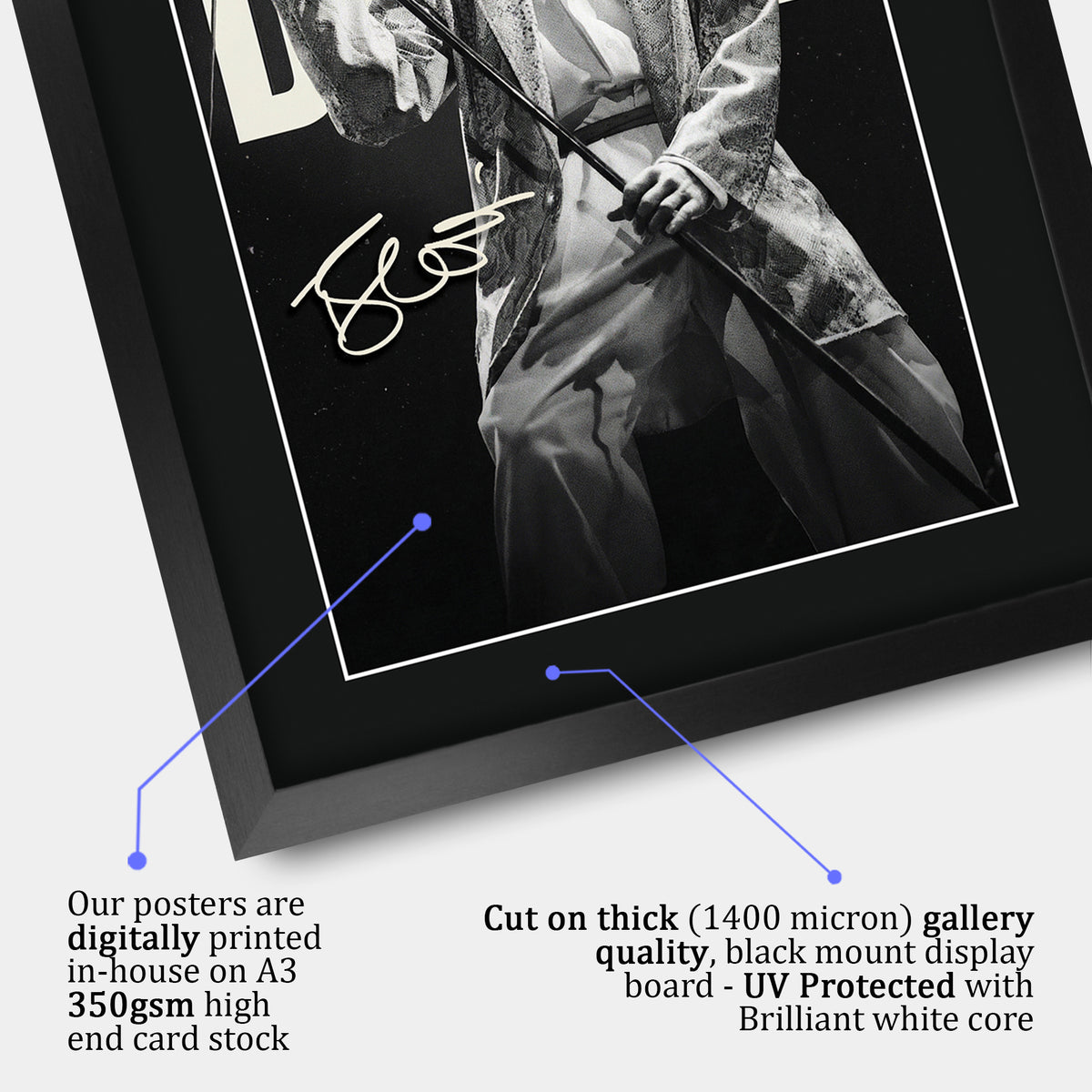 David Bowie Contrast Icon A3 framed print, view 4