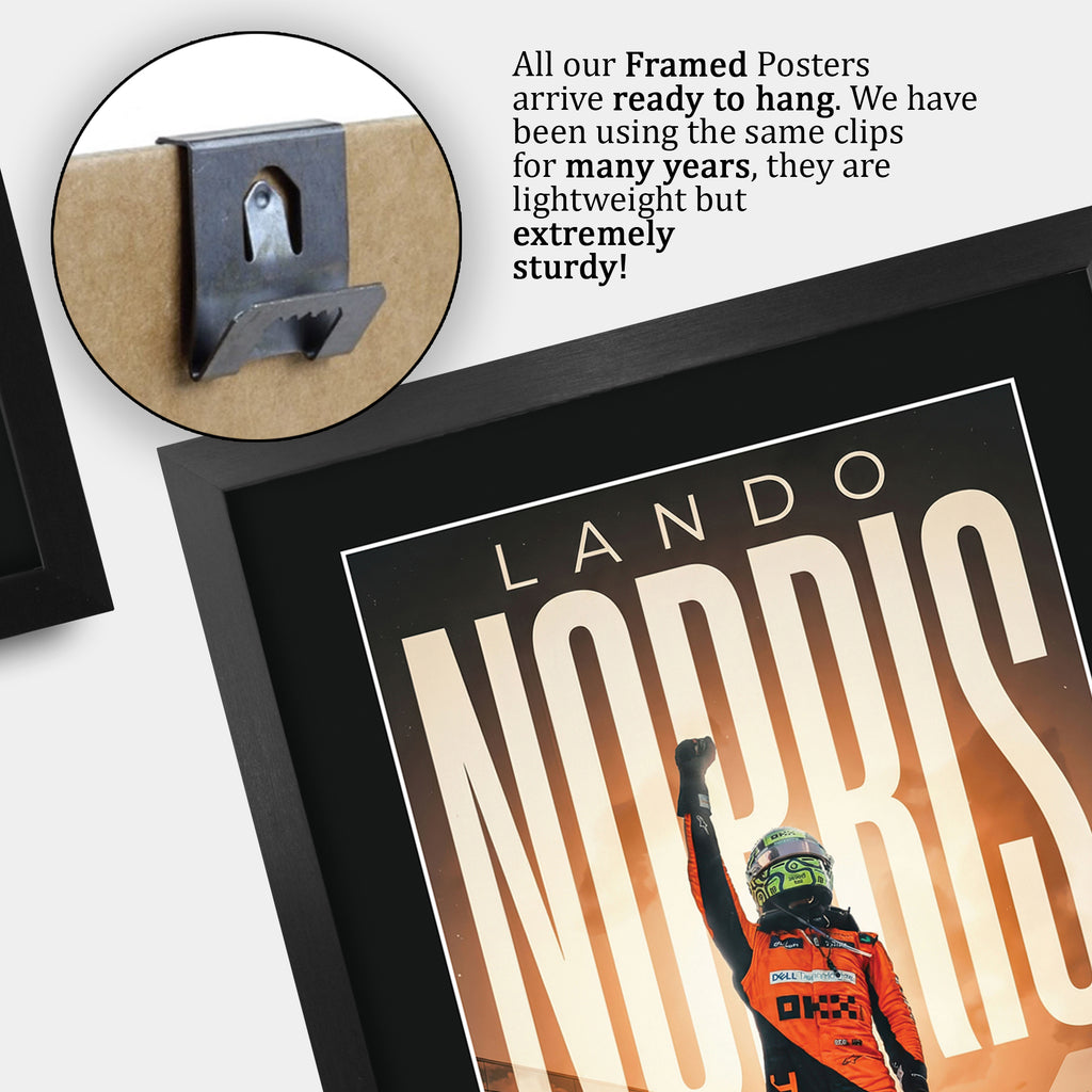 Lando Norris Formula 1 A3 framed print, view 5