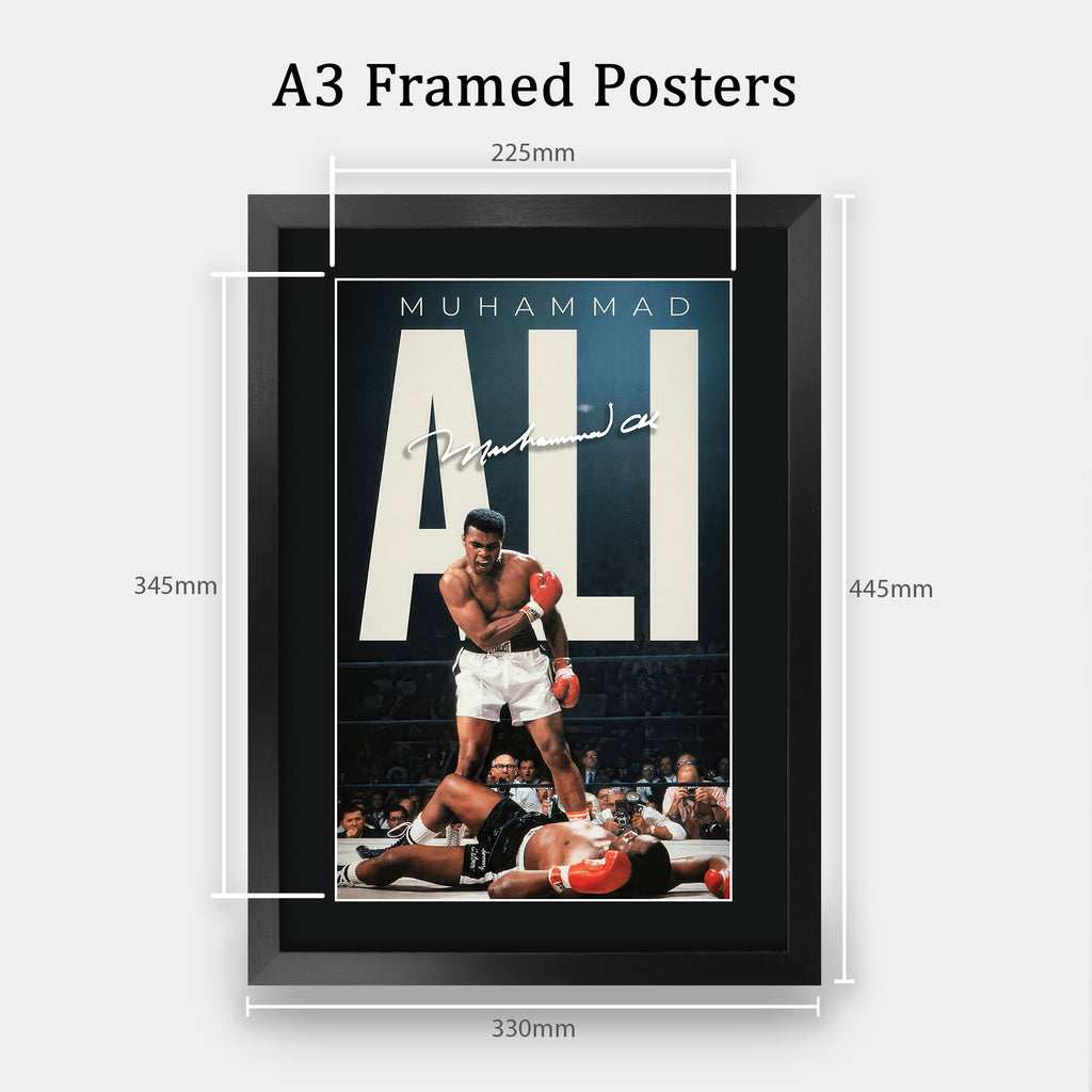 Muhammad Ali Boxing A3 framed print, view 2