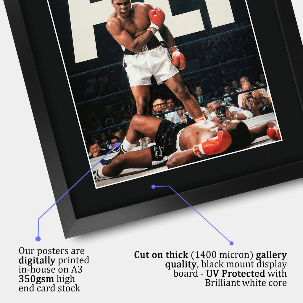 Muhammad Ali Boxing A3 framed print, view 4