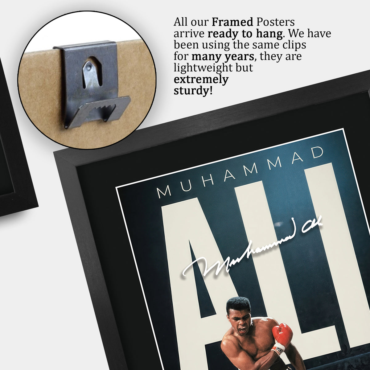 Muhammad Ali Boxing A3 framed print, view 5