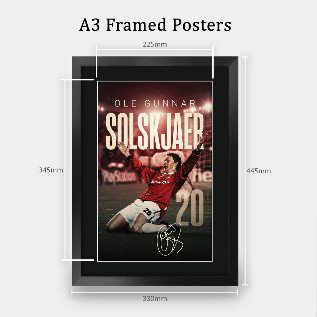 Ole Gunnar Solskjaer A3 framed print, view 2
