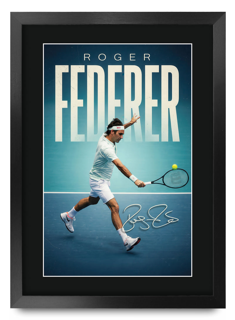 Roger Federer II A3 Framed Print