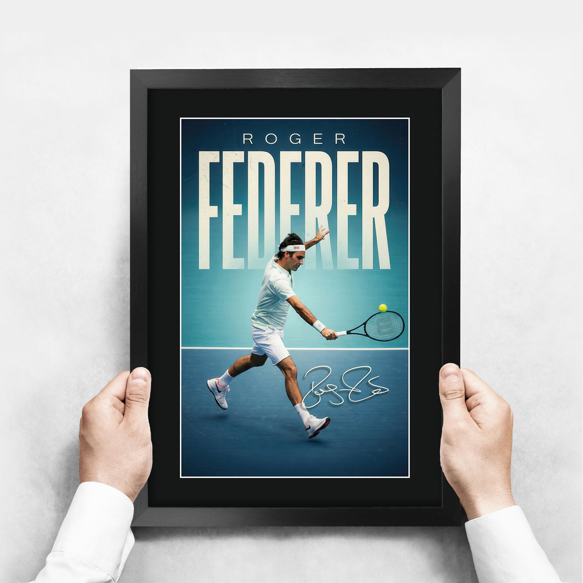 Roger Federer II A3 framed print, view 3