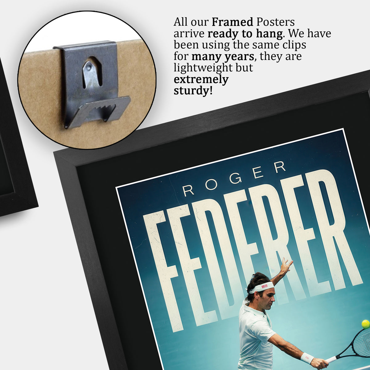 Roger Federer II A3 framed print, view 5