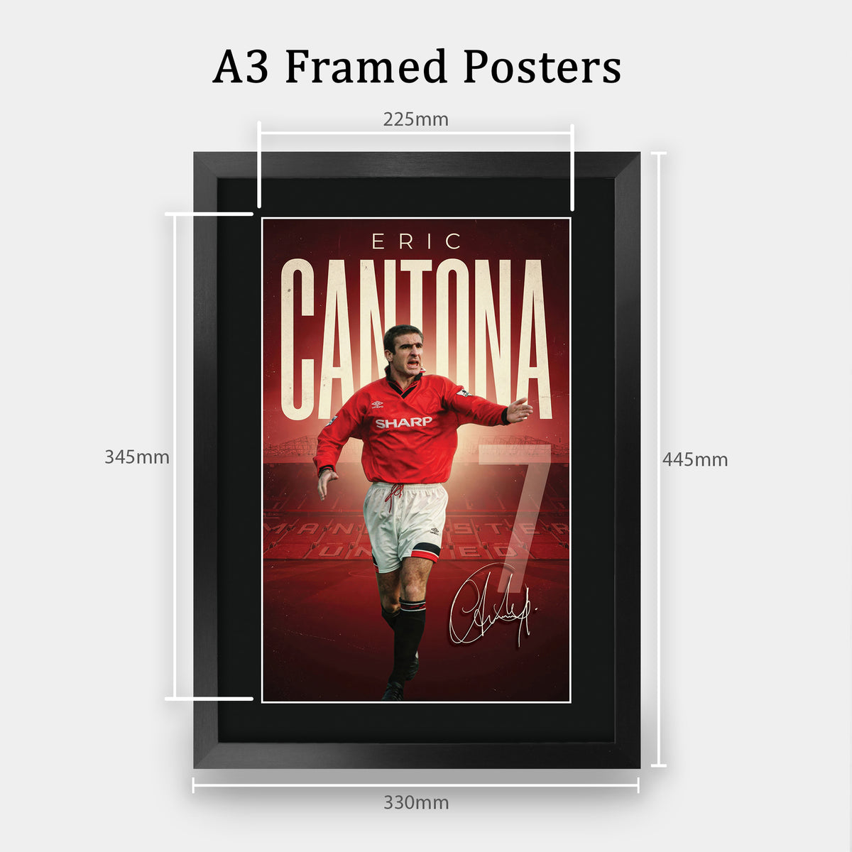 Eric Cantona A3 framed print, view 2
