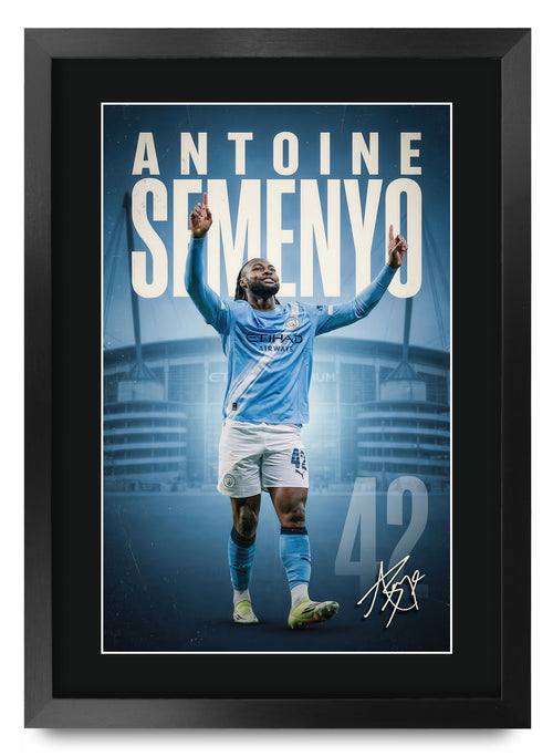 Antoine Semenyo True Icon A3 framed print