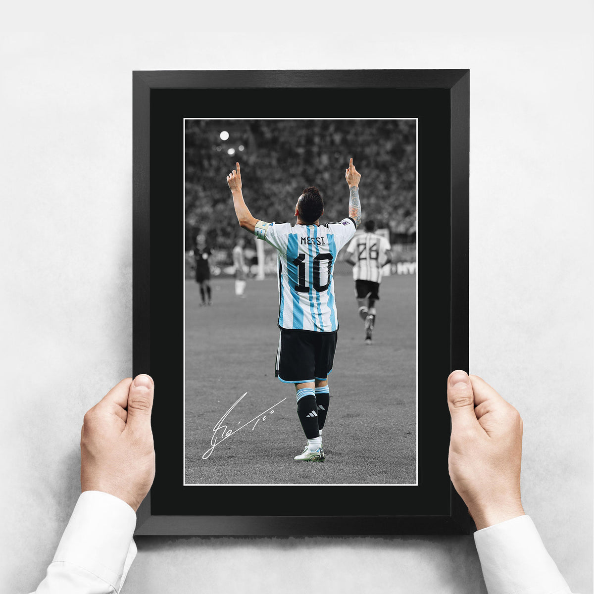 Lionel Messi II A3 framed print, view 3