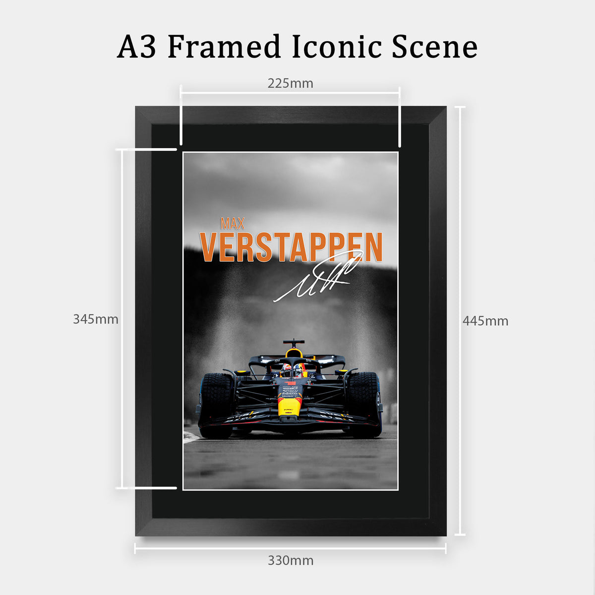 Max Verstappen Contrast Icon A3 framed print, view 2