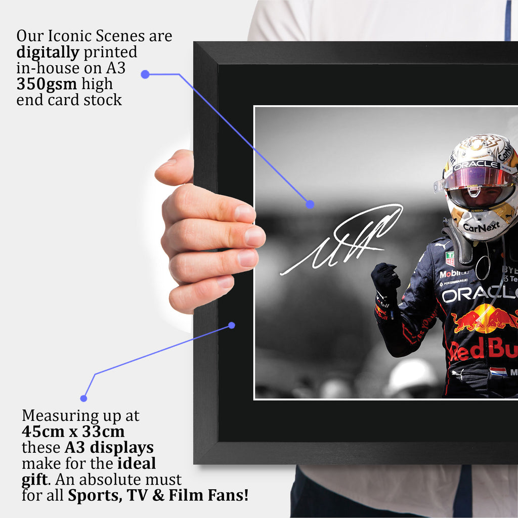 Max Verstappen Contrast Icon II A3 framed print, view 3