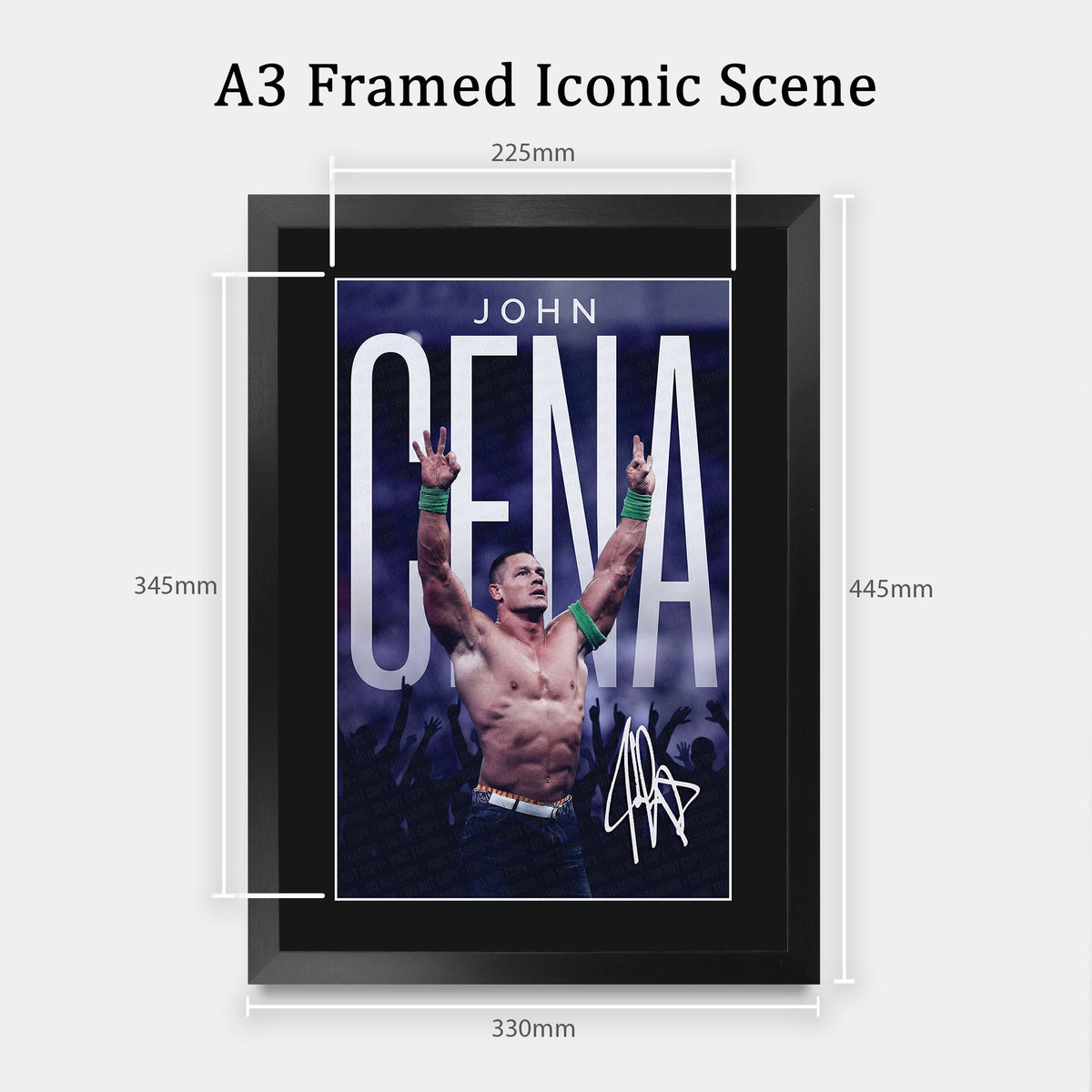 John Cena A3 framed print, view 2