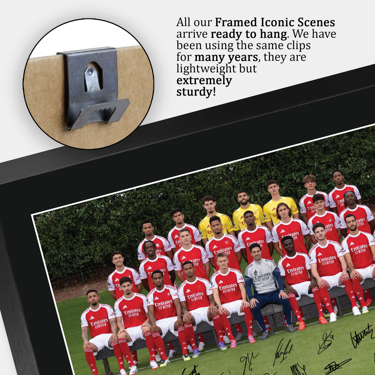 Arsenal Champions 25/26 Winners Full Squad A3 framed print, view 5