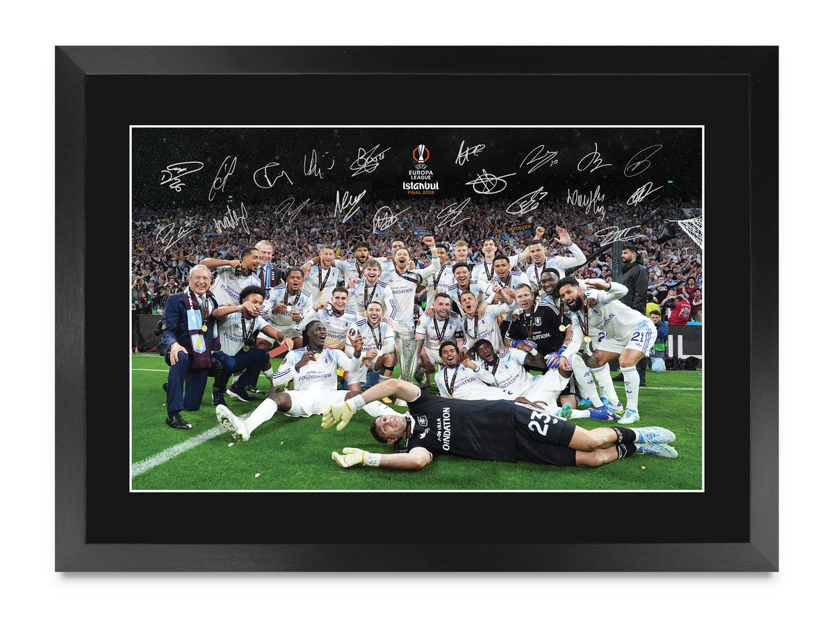Aston Villa Europa League Winners 2026 A3 framed print