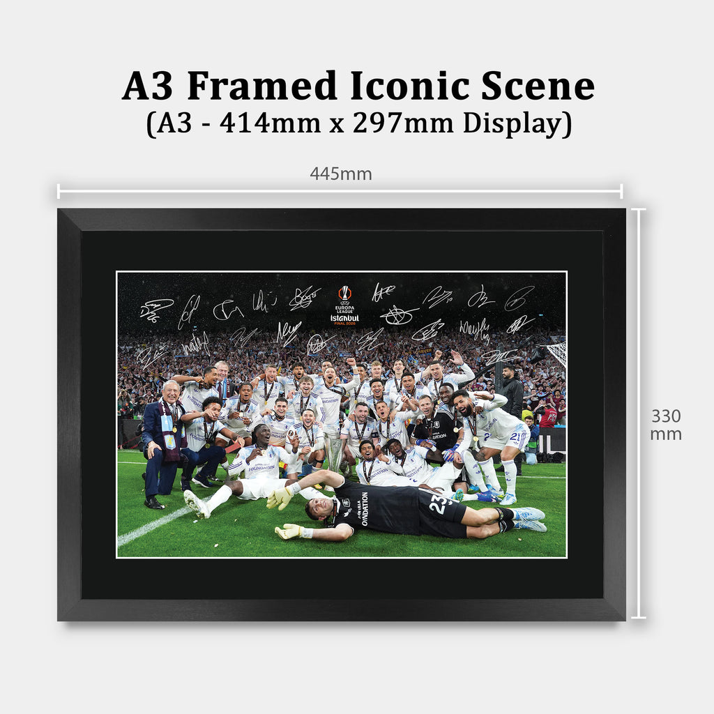 Aston Villa Europa League Winners 2026 A3 framed print, view 2