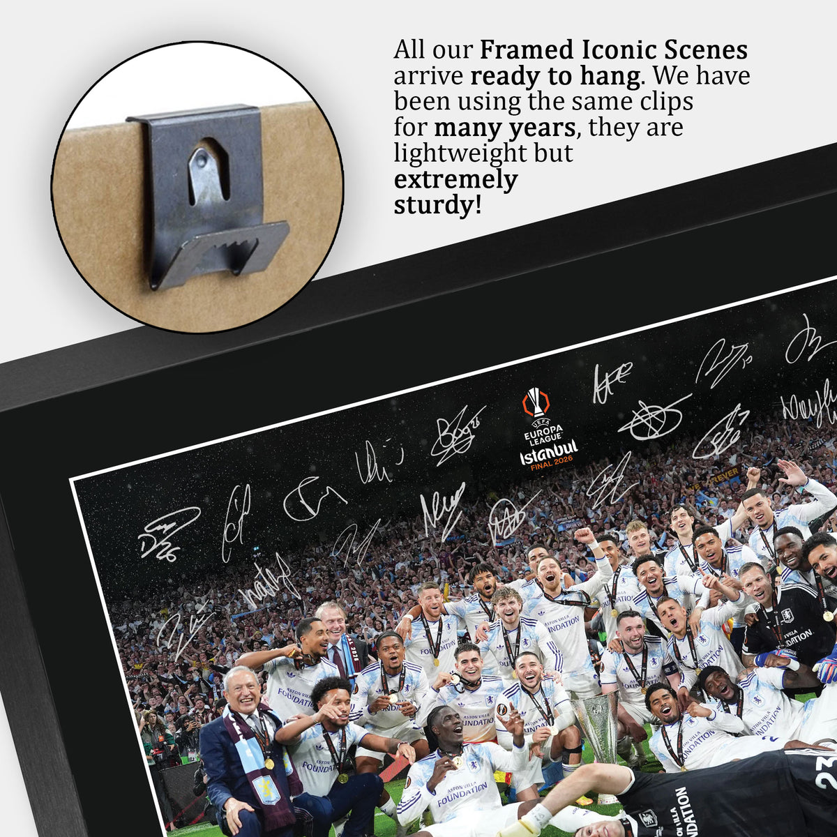 Villans Europa League Winners 2026 A3 framed print, view 5