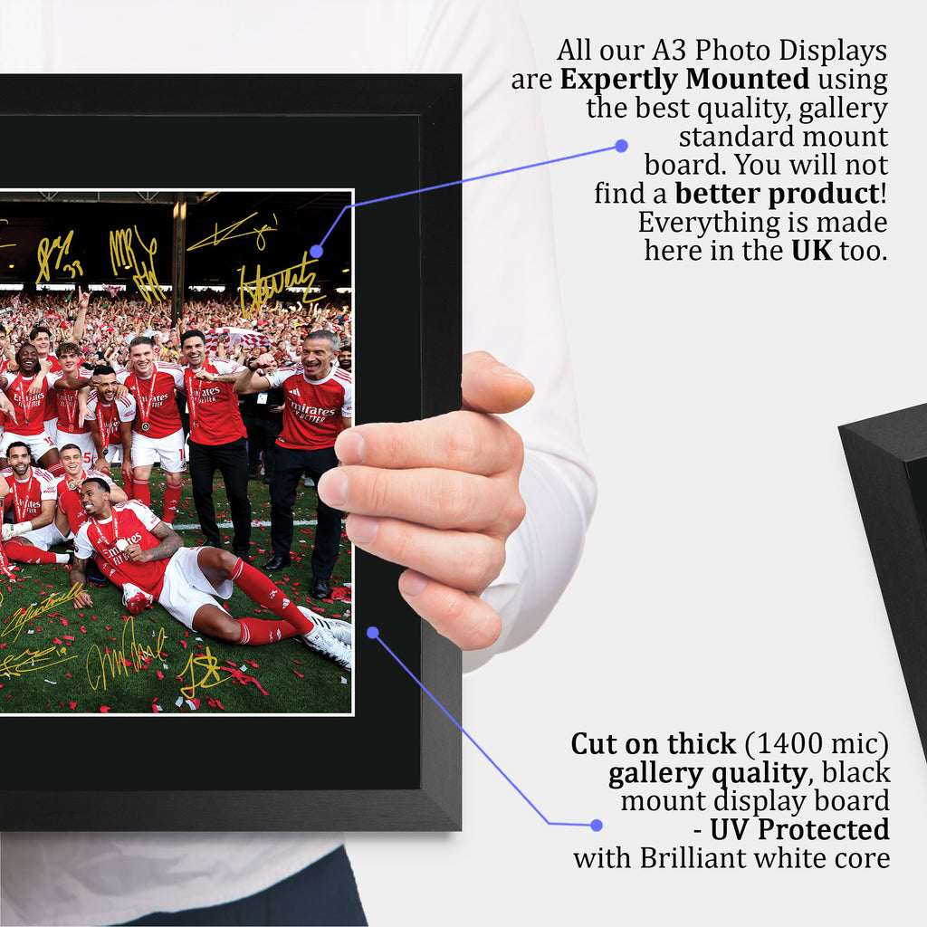 Arsenal Premier League Champions 25/26 Winners 2025 A3 framed print, view 4