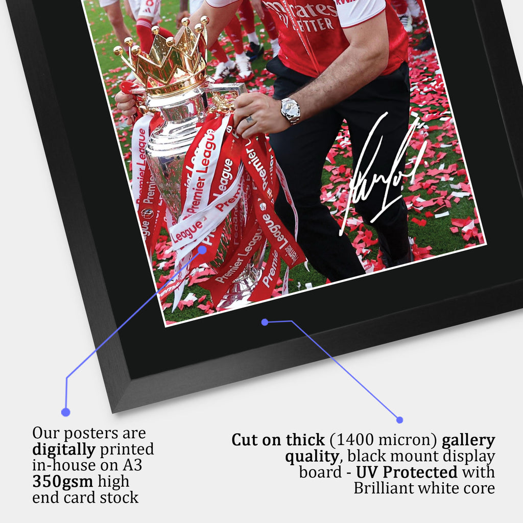 Mikel Arteta A3 framed print, view 4