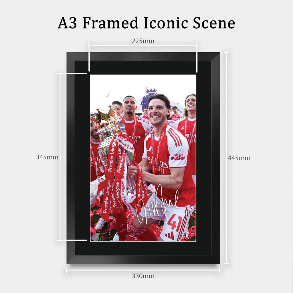 Declan Rice Winners A3 framed print, view 2