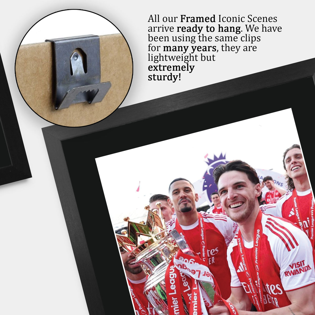 Declan Rice Winners A3 framed print, view 5