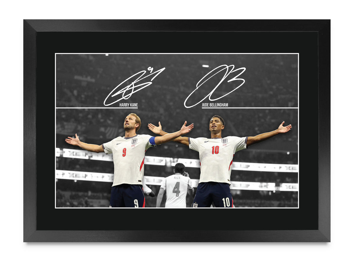 Harry Kane & Jude Bellingham England A3 framed print