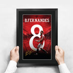 Bruno Fernandes Framed A3 Football A3 framed print, view 3