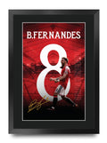 Bruno Fernandes Framed A3 Football A3 framed print