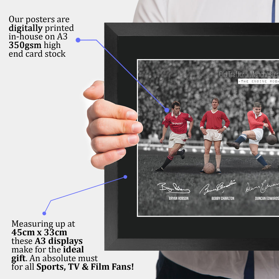 The framed print held up to show its size
